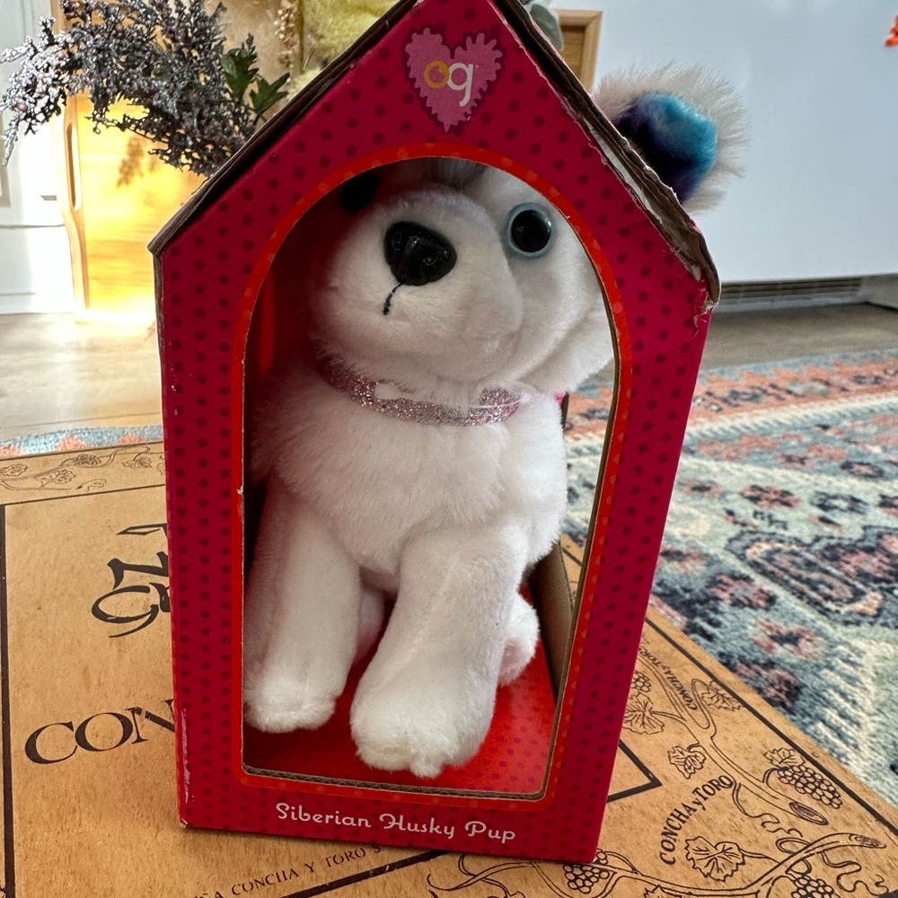 New Our Generation Siberian Husky Posable 6-inch Pet Dog Plush - Picture 10 of 16